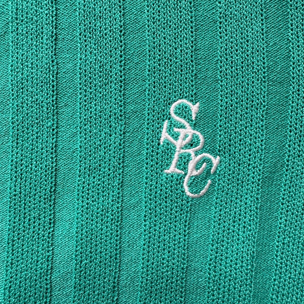 Sporty & Rich Ribbed Polo Top – Spring Green - Picture 7 of 14